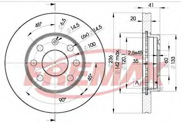 FREMAX BD1440 Тормозной диск