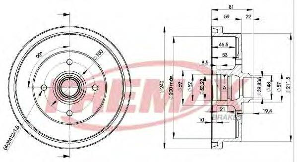 FREMAX BD1512 Тормозной барабан