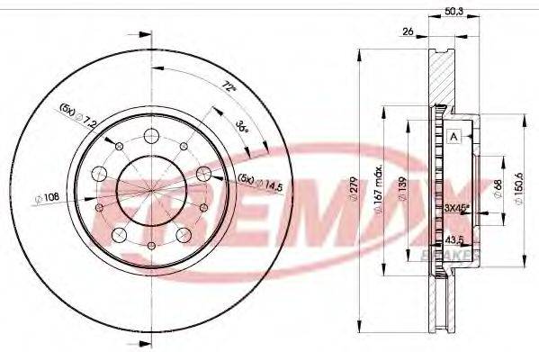 FREMAX BD1788 Тормозной диск