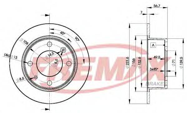 FREMAX BD2061 Тормозной диск