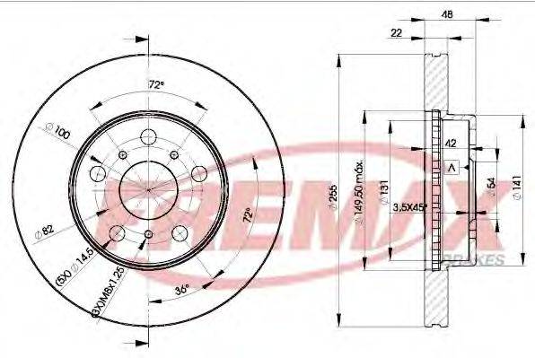 FREMAX BD2090 Тормозной диск