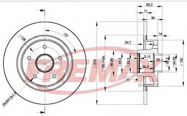 FREMAX BD2236 Тормозной диск