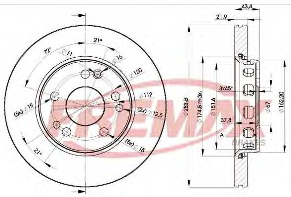 FREMAX BD2312 Тормозной диск