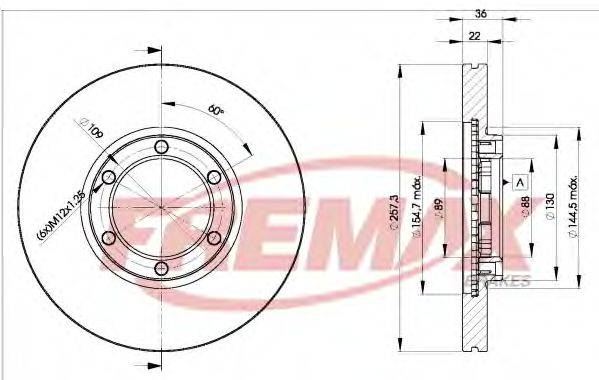 FREMAX BD2376 Тормозной диск