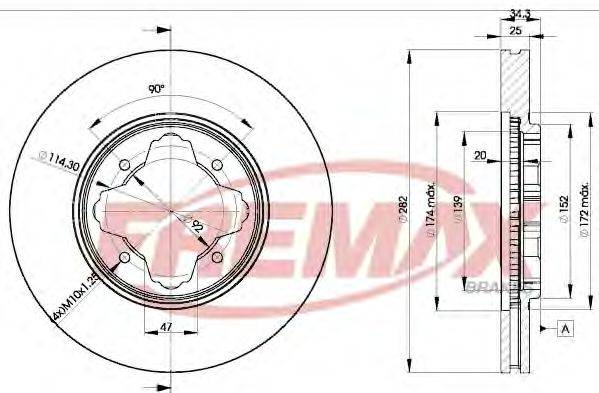 FREMAX BD2582 Тормозной диск