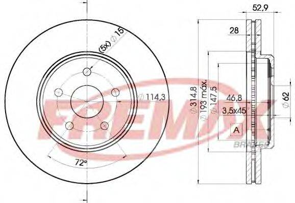 FREMAX BD2649 Тормозной диск