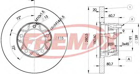 FREMAX BD3017 Тормозной диск