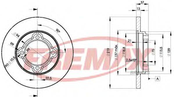 FREMAX BD3252 Тормозной диск