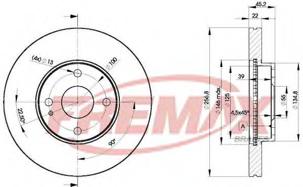 FREMAX BD3256 Тормозной диск