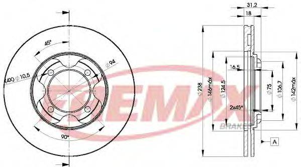 FREMAX BD3261 Тормозной диск