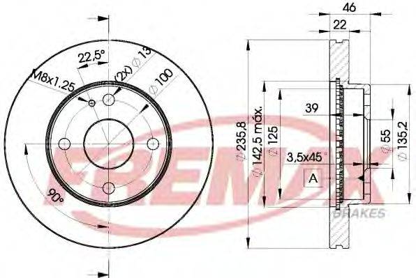 FREMAX BD3265 Тормозной диск
