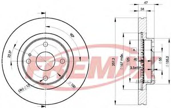 FREMAX BD3266 Тормозной диск