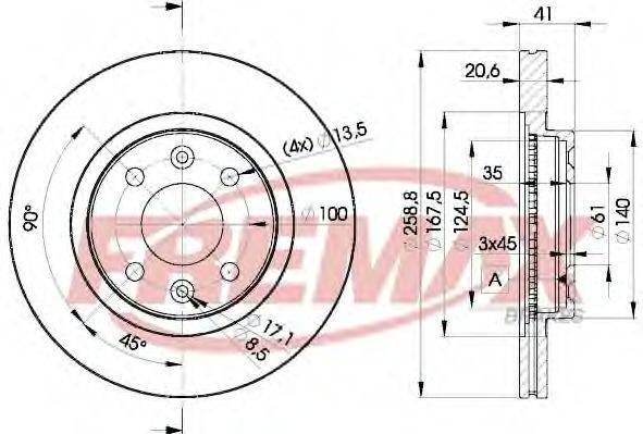 FREMAX BD3550 Тормозной диск