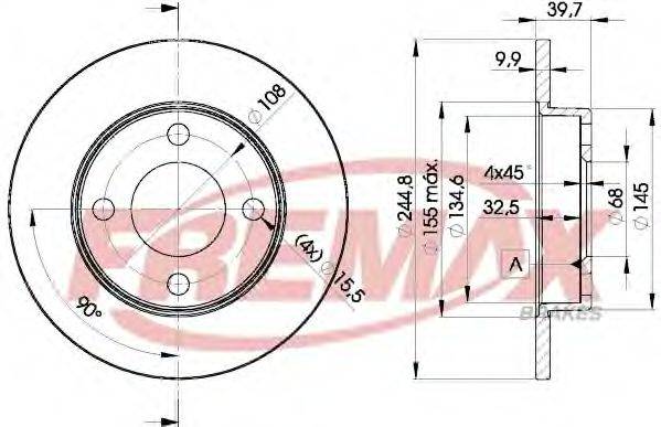 FREMAX BD3636 Тормозной диск