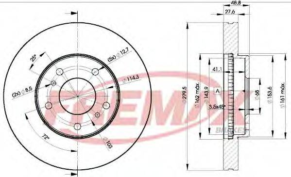 FREMAX BD4103 Тормозной диск