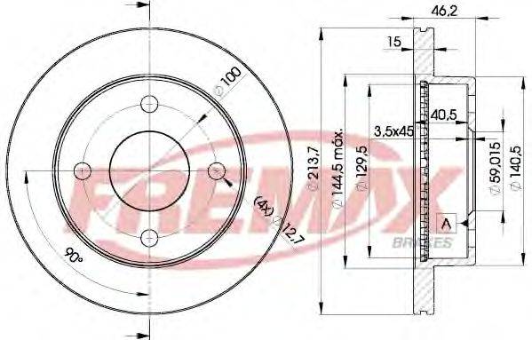 FREMAX BD4105 Тормозной диск