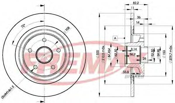FREMAX BD4108 Тормозной диск