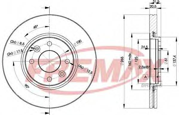 FREMAX BD4193 Тормозной диск