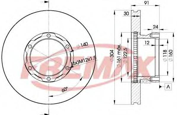 FREMAX BD4240 Тормозной диск