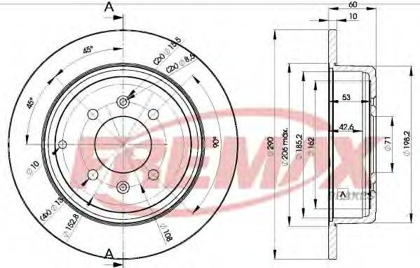 FREMAX BD4250 Тормозной диск