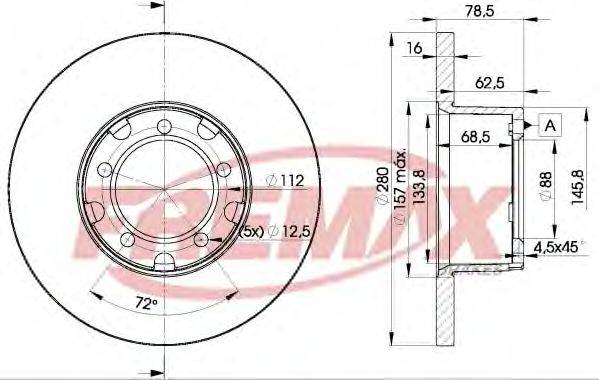 FREMAX BD4280 Тормозной диск