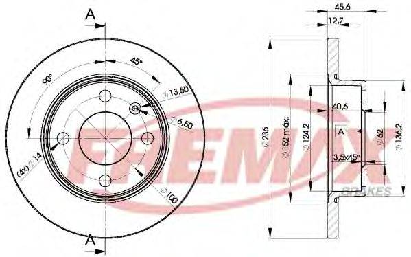 FREMAX BD4322 Тормозной диск