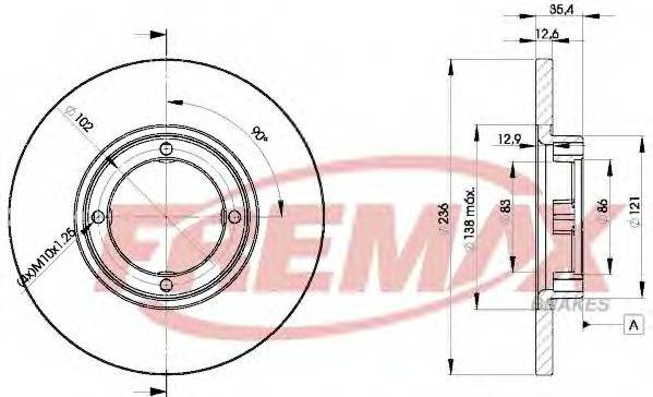 FREMAX BD4392 Тормозной диск