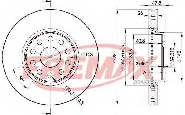 FREMAX BD4639 Тормозной диск
