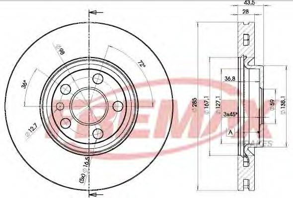 FREMAX BD4678 Тормозной диск