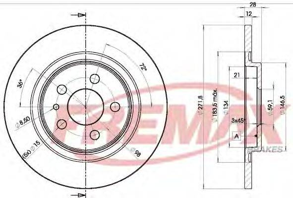 FREMAX BD4679 Тормозной диск