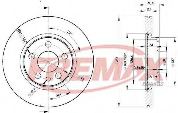 FREMAX BD4683 Тормозной диск