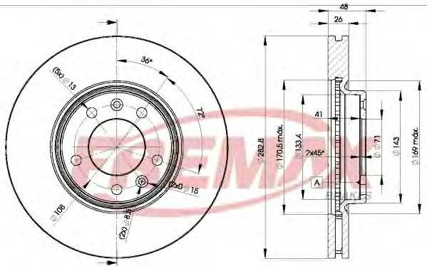 FREMAX BD4685 Тормозной диск