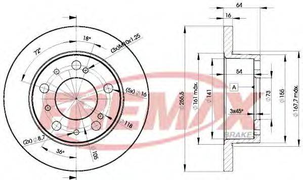 FREMAX BD4693 Тормозной диск