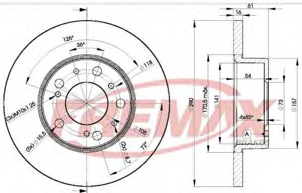 FREMAX BD4695 Тормозной диск