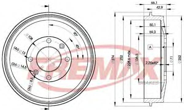 FREMAX BD4724 Тормозной барабан