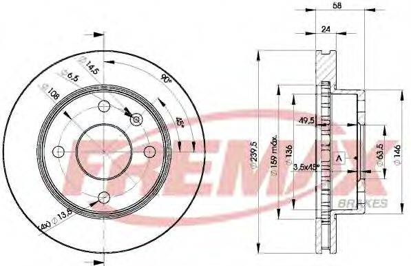 FREMAX BD4844 Тормозной диск