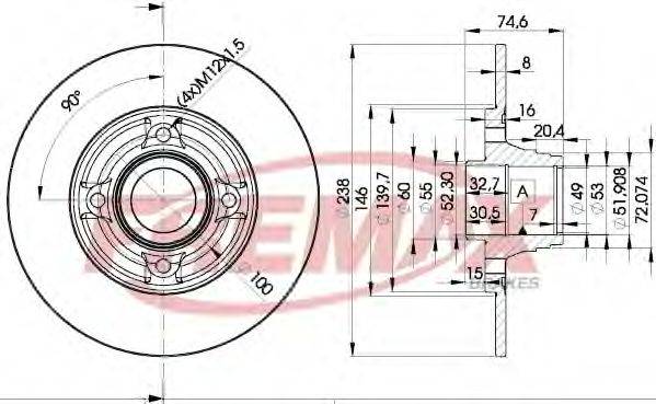 FREMAX BD5006 Тормозной диск