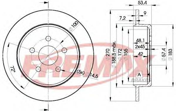 FREMAX BD5114 Тормозной диск