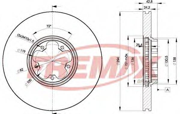 FREMAX BD5613 Тормозной диск