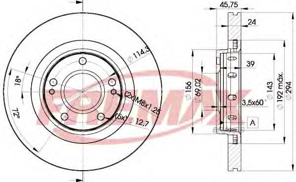 FREMAX BD5924 Тормозной диск