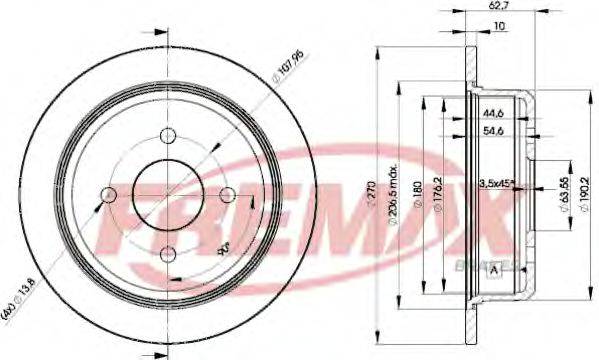 FREMAX BD5951 Тормозной диск