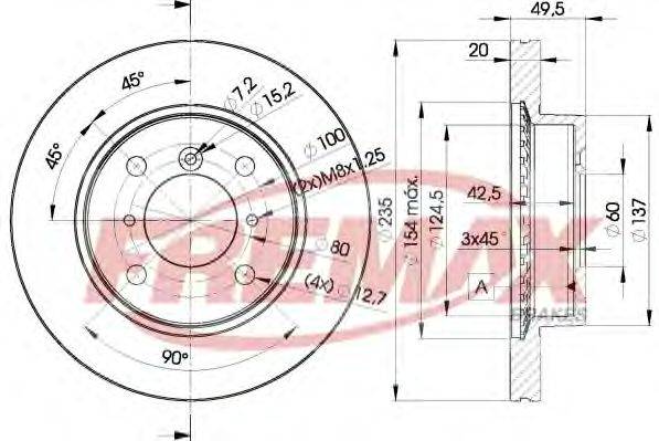 FREMAX BD6101 Тормозной диск