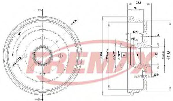 FREMAX BD6627 Тормозной барабан