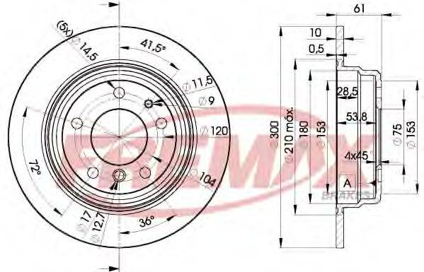 FREMAX BD6668 Тормозной диск
