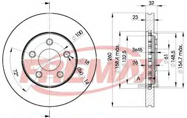FREMAX BD6935 Тормозной диск