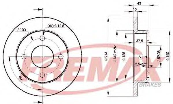 FREMAX BD7460 Тормозной диск