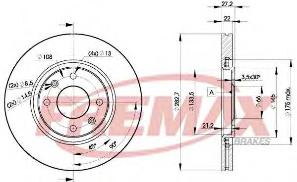 FREMAX BD7810 Тормозной диск