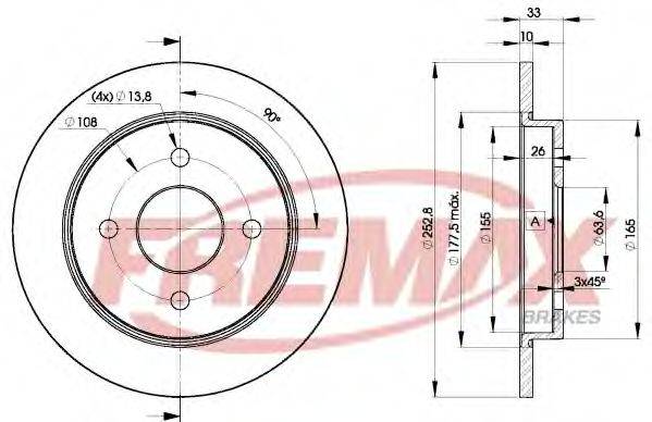 FREMAX BD7969 Тормозной диск