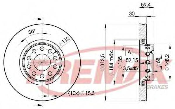 FREMAX BD8015 Тормозной диск
