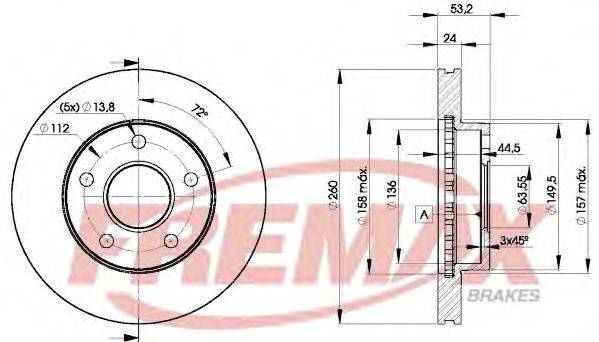 FREMAX BD8109 Тормозной диск